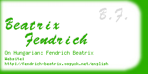 beatrix fendrich business card